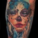 Day of the Dead Girl Portrait Tattoo