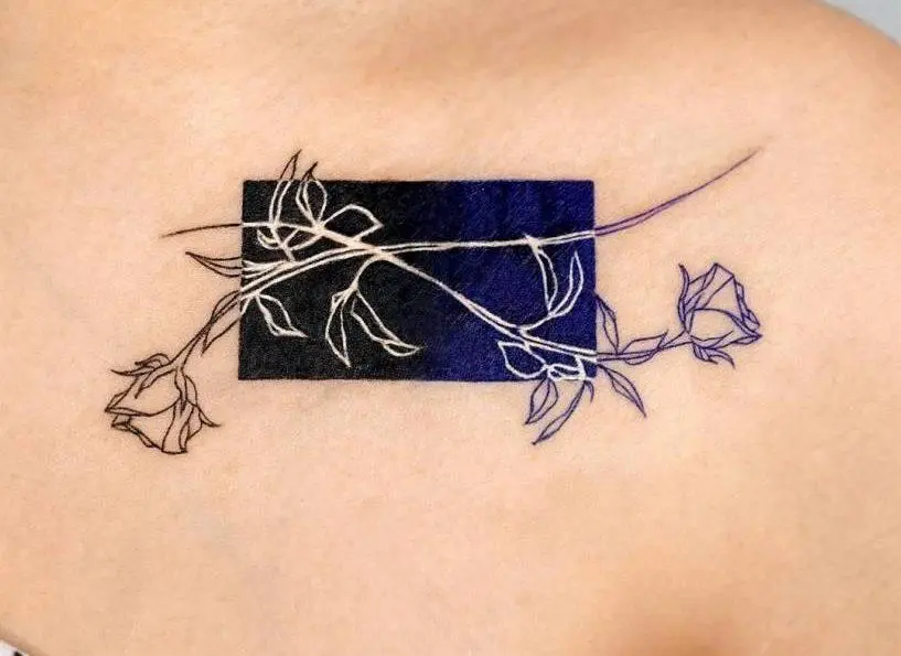 Tattoo on collarbone for a girl