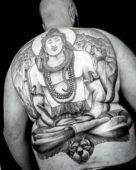 Татуировка Шива на мужской спине