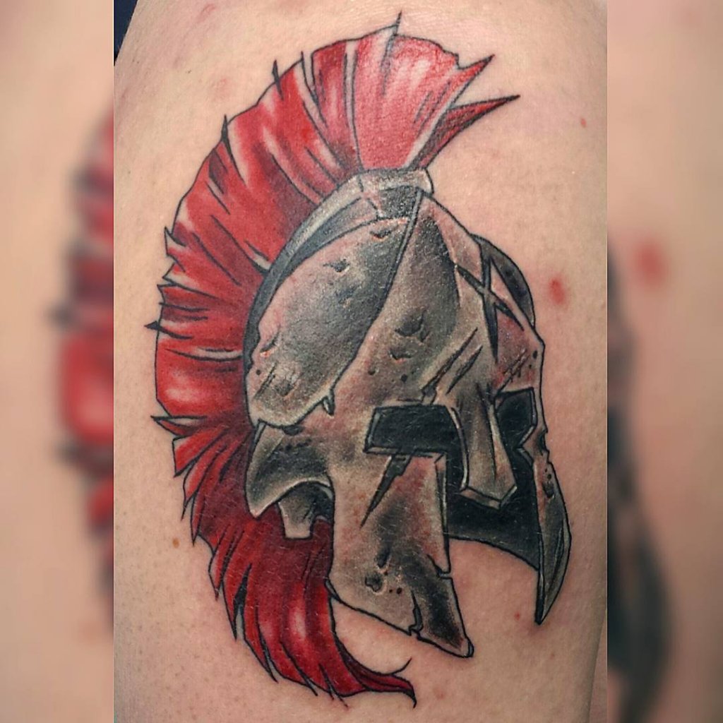 The meaning of the Spartan helmet tattoo