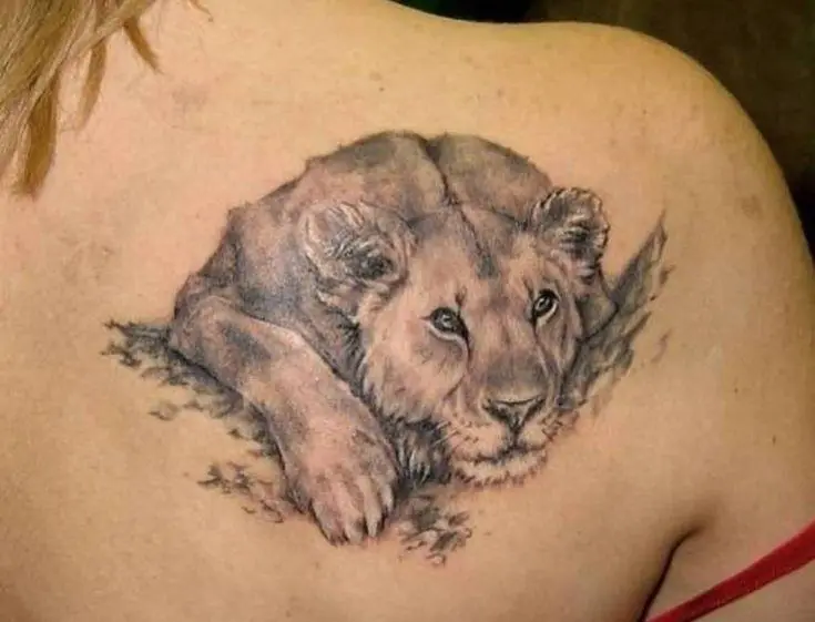 tu siab Lioness tattoo