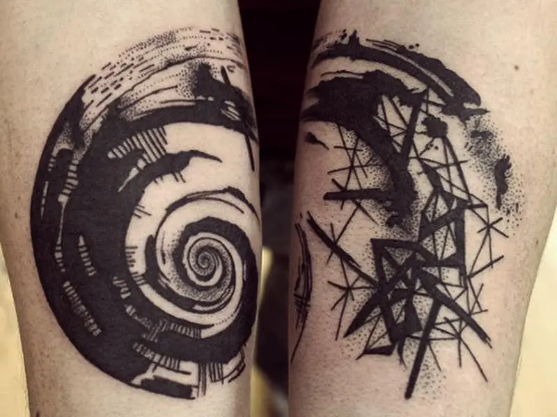 spiral elbow tattoo