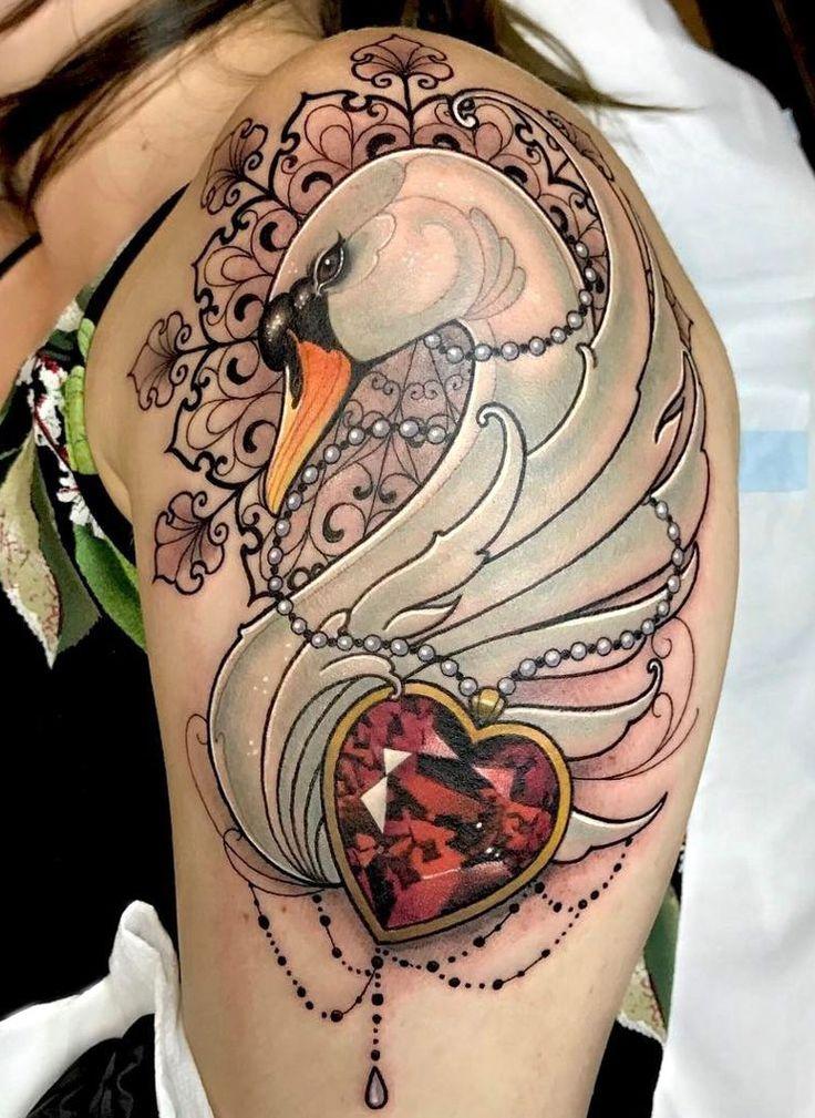 Swan ak pendant tatoo