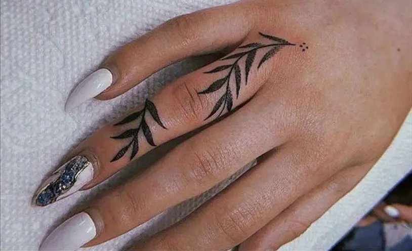 leaf tattoo