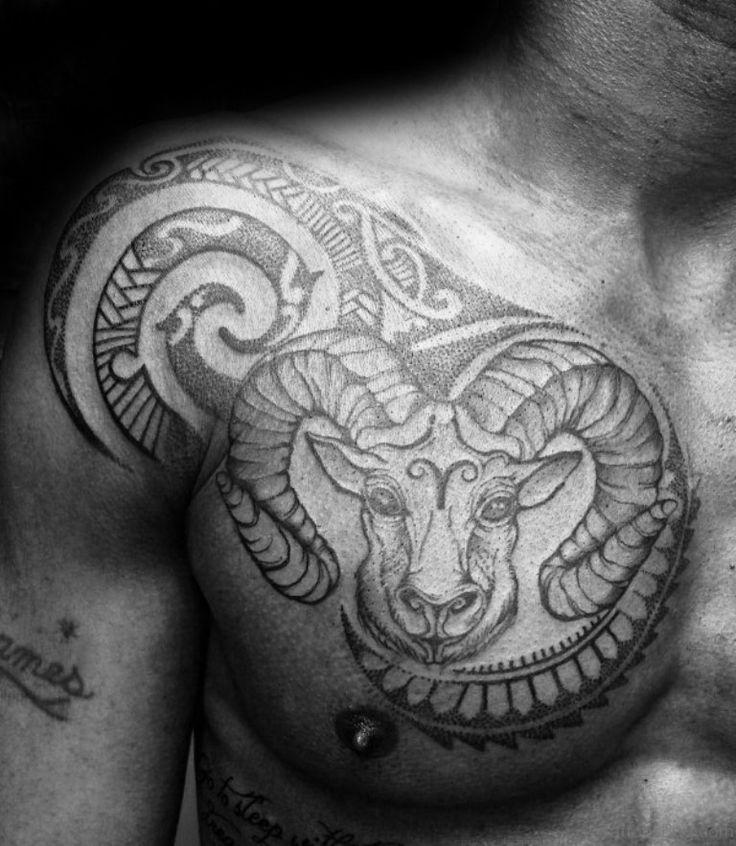 Photo of Aries Zodiac Sign Tattoo On Body.