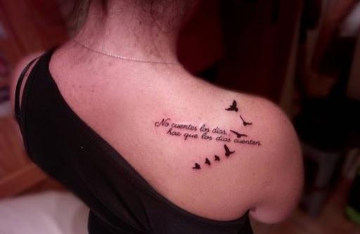 Photos of tattoo inscription with birds - All about tattoo