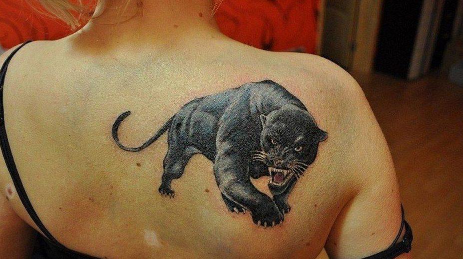 Panther Tattoo Op Skouder