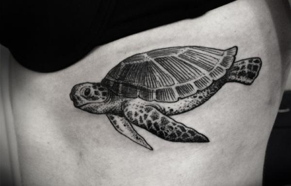 Teknős tetoválás
