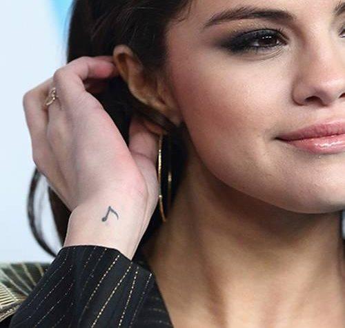 Selena Gomez Note Tattoo