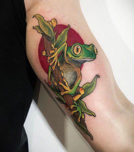 115 Tatuaje de broască: cel mai bun design și semnificație
