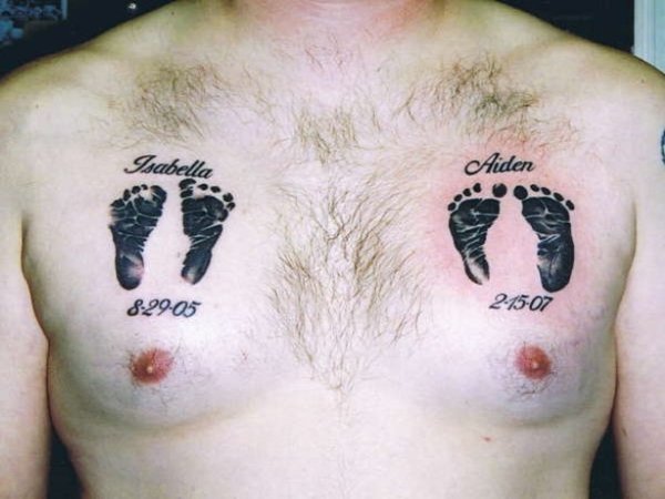 120 татуировок с именами сыновей
