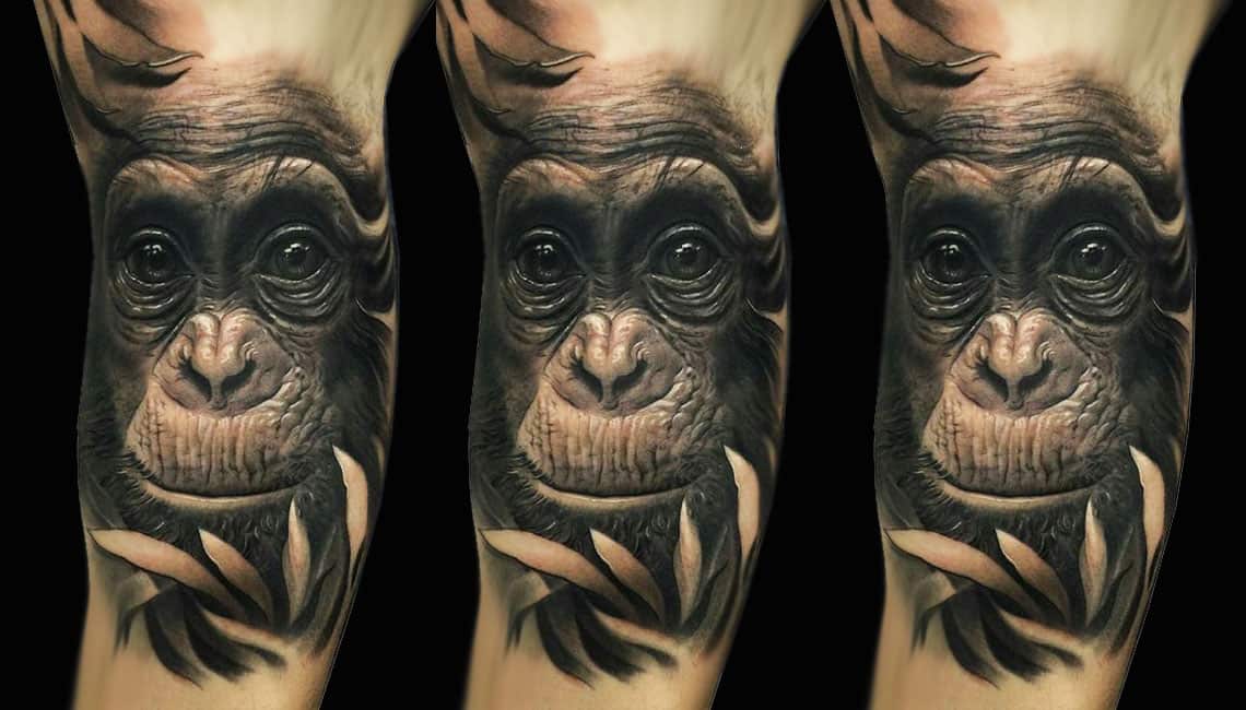 130 татуировок обезьяны: лучший дизайн и значение