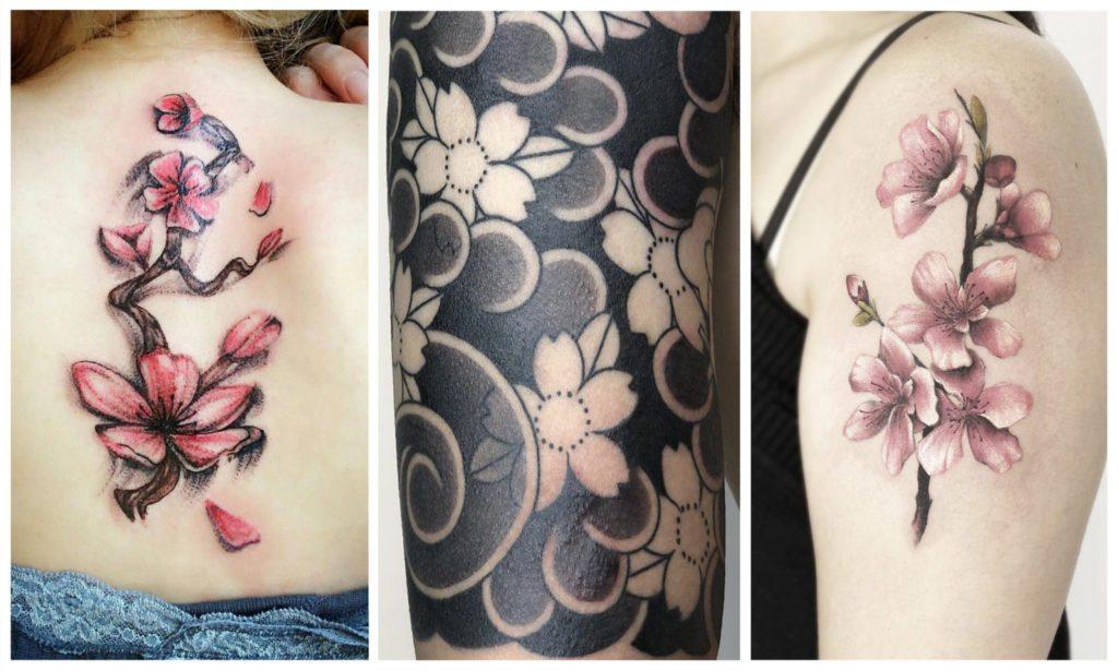 130 Tattoos Cherry Blossom ຍີ່ປຸ່ນ (ແລະຄວາມຫມາຍ)