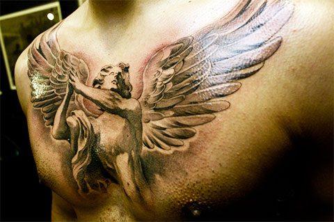 145 Angel tattoo: best drawings and meanings