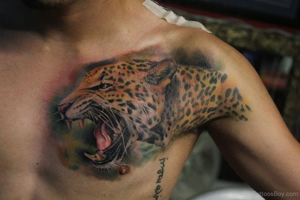 150 nga leopard nga tattoo: labing kaayo nga mga laraw ug kahulugan