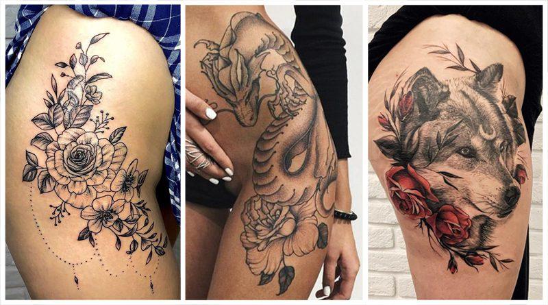 200 татуировок бедра: лучшие дизайны для женщин