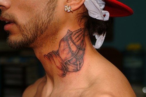 Spectacular neck tattoos.