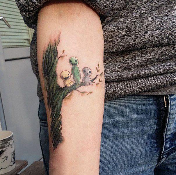 32 tatuointia Studio Ghiblin animehahmojen innoittamana