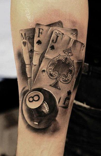 37 tatuaggi palla da biliardo # 8 (e cosa significano)