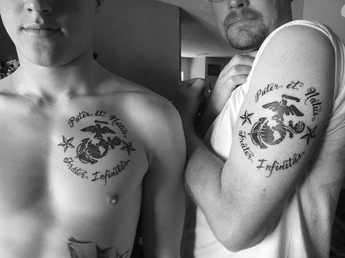 58 крутых идей для татуировок отцу и сыну
