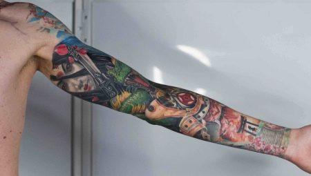 55 tattoos on the back of the hand (or TRICEPS)