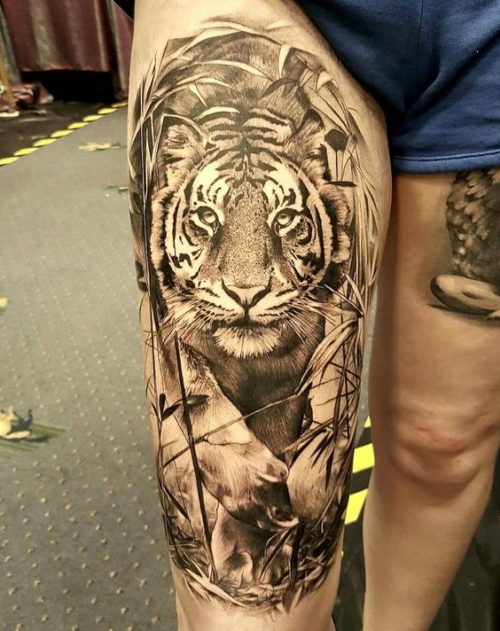 60 лучших дизайнов тату тигров