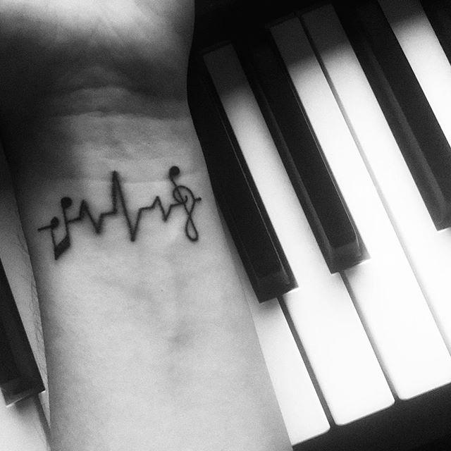 60 tatuaxes de piano e teclado (e o seu significado)