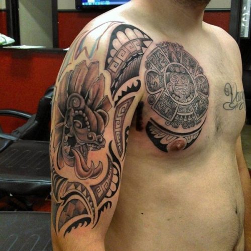 65 впечатляющих дизайнов татуировок ацтеков