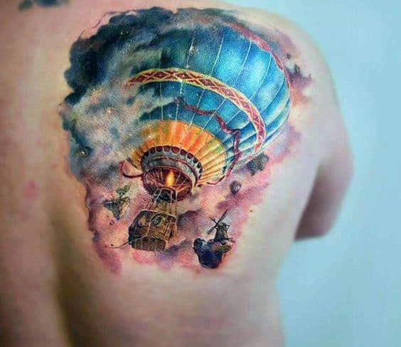 70 татуировок с воздушным шаром: рисунки и значение
