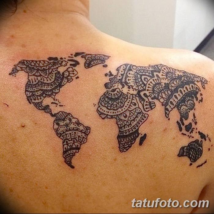 76 tattoos of the globe (world map)