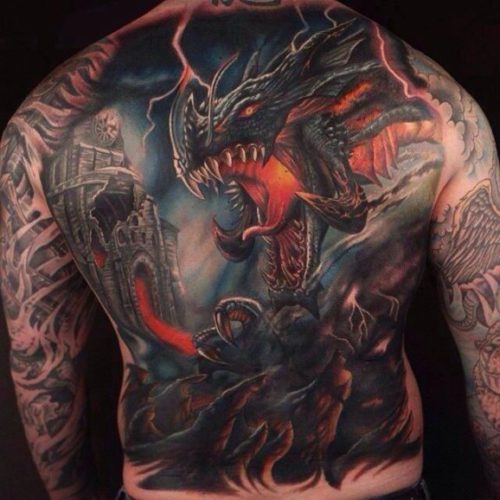 85 идей татуировки на спине для мужчин