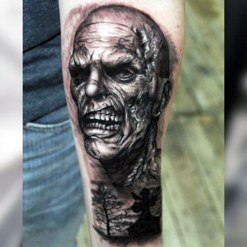 85 татуировок зомби (и их значение)