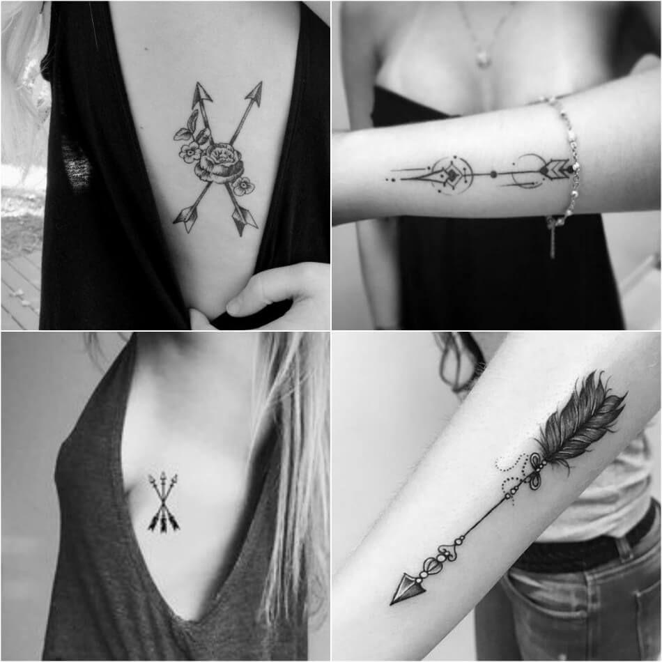90 tattoo Arrow ເປັນເອກະລັກ (ການອອກແບບແລະຄວາມຫມາຍ)