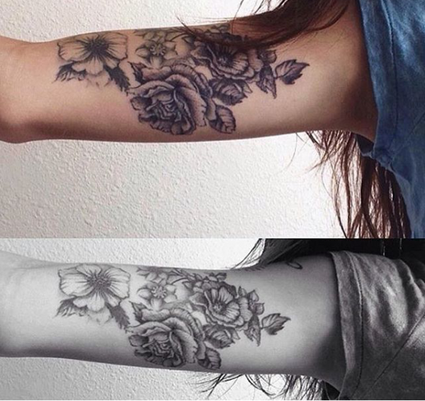 Цветочные татуировки для женщин, красивые дизайны