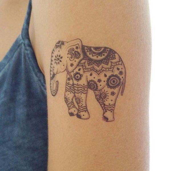 elephant tattoo design 336.