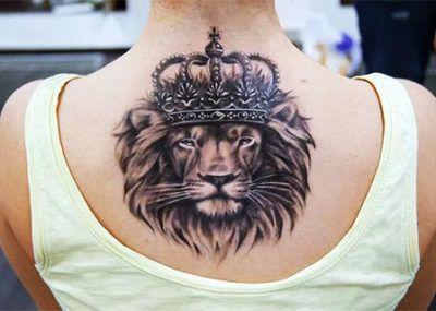 Espectaculares tatuaxes de leóns salvaxes