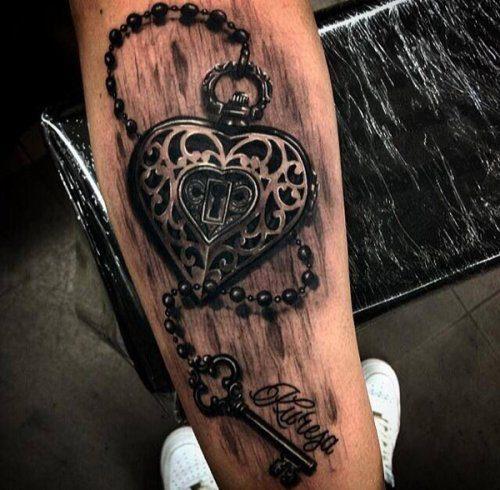 Фотографија и значење на тетоважа со клуч и заклучување