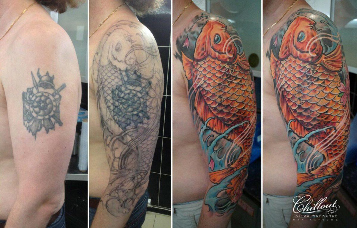 Hur överlappar tatueringar?