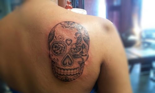 Крутые тату мексиканский череп