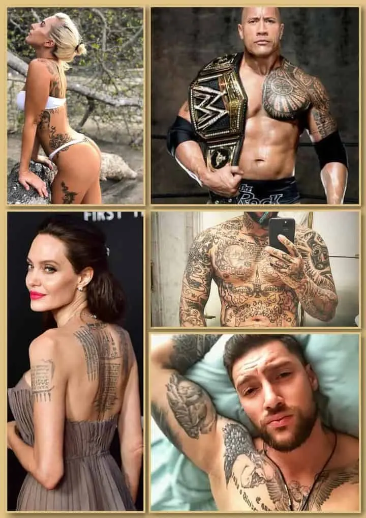 Cool stars of the past (and no) ... tattooed!