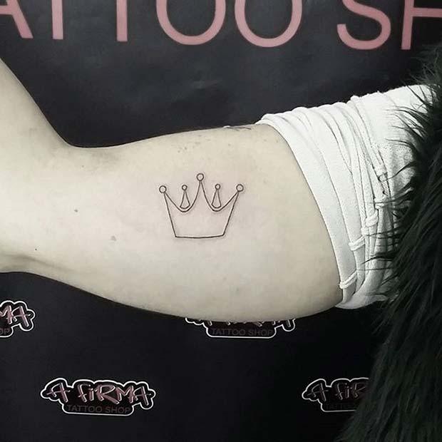 ▷ ЛУЧШИЕ изображения татуировок короны для женщин