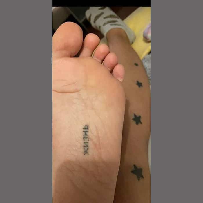 Small and complex tattoos on the foot: photos and tips