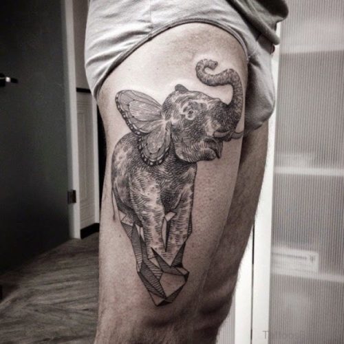 Мужские татуировки слона, невероятные дизайны