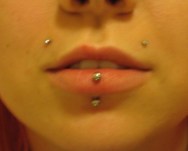 Lip piercing - photos, types, care and treatment.