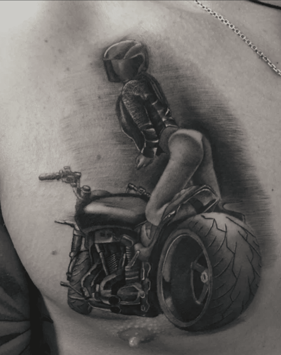 Feminine motorcycle tattoos