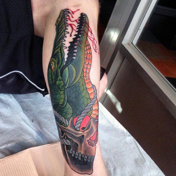 85 Alligator And Crocodile Tattoos And Their Meanings TatRing