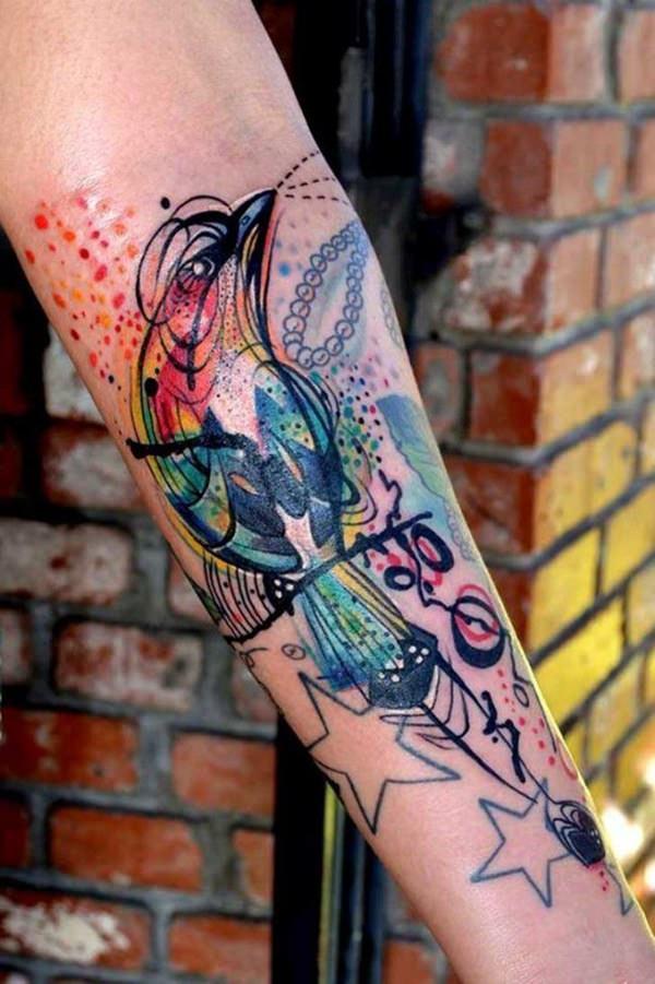 акварель татуировки 123