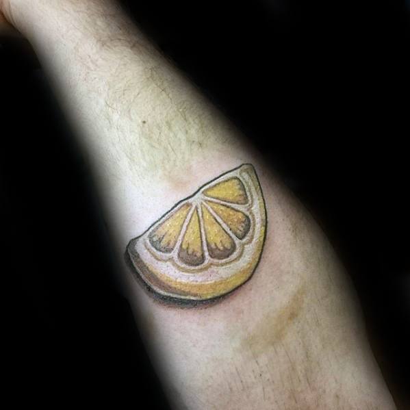 Лимонная татуировка для мужчин 106