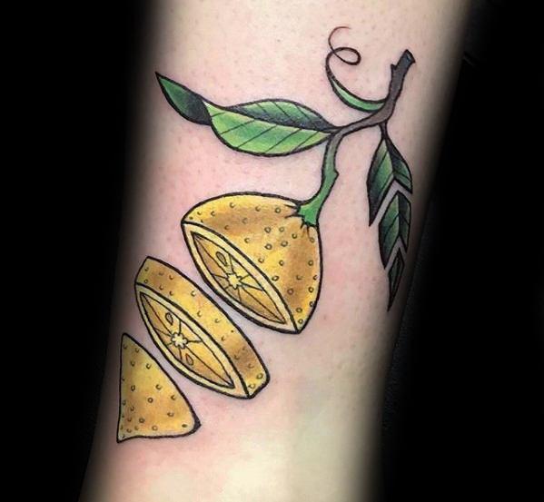 Лимонная татуировка для мужчин 94