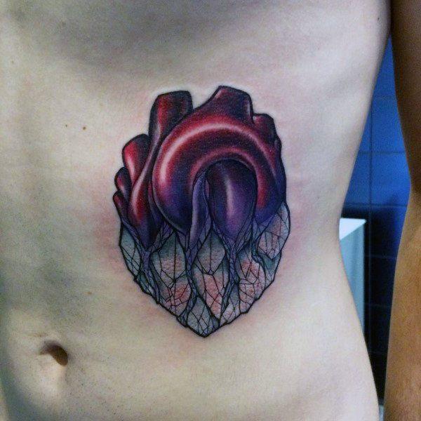 реалистичные анатомические татуировки сердца 49